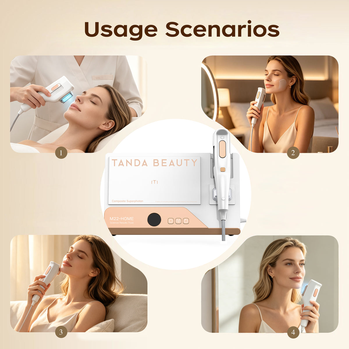 MYDEARGO Portable Facial Light Tool Device with Compound LED Light Technology for Home Daily Skin Care