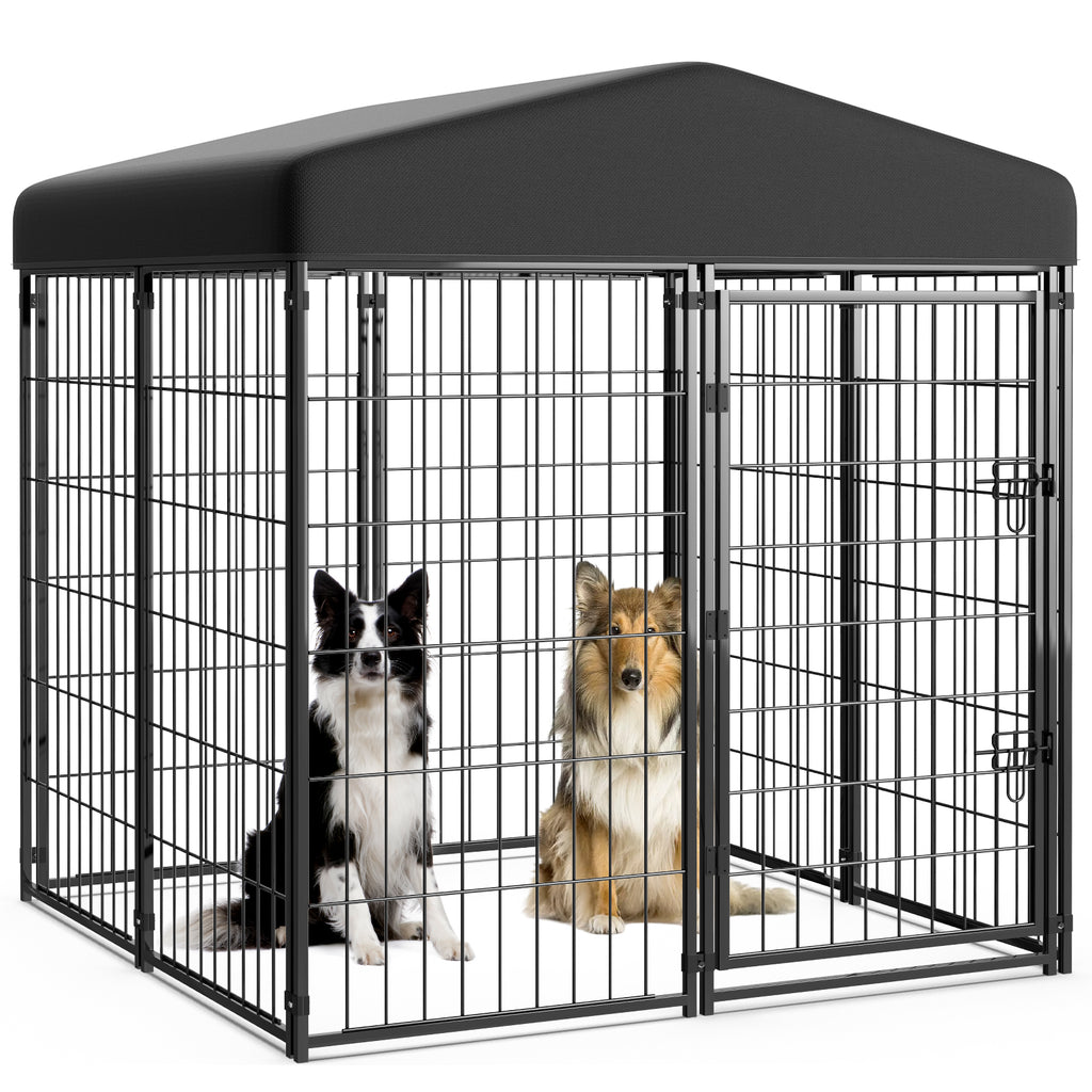 Mydeargo Universal Heavy Duty Large Metal Pet Kennels & Crates with Sun/Rain Proof for Dog Cat Duck Chicken Outdoor Indoor Excerise