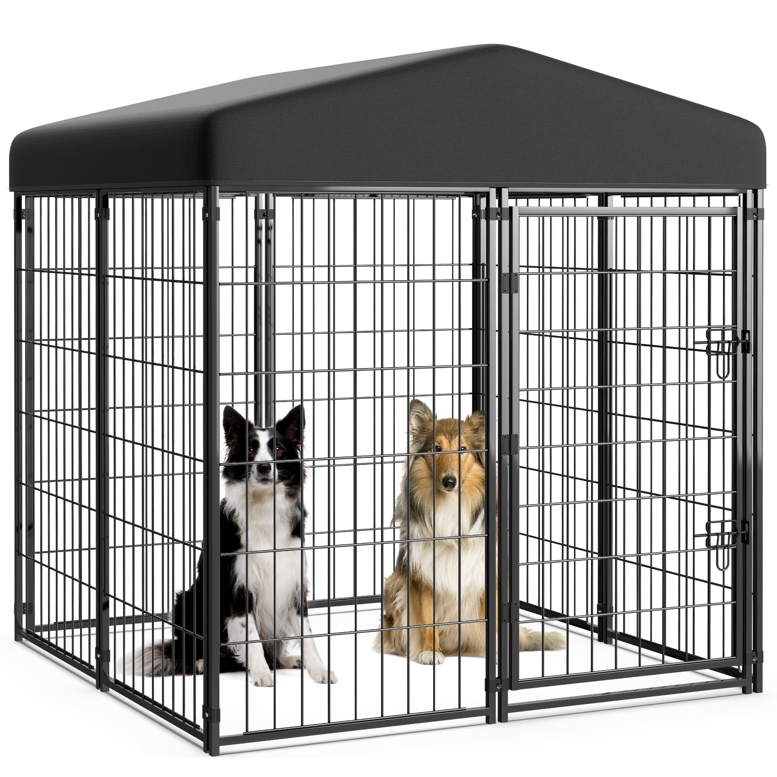 Mydeargo Universal Heavy Duty Large Metal Pet Kennels & Crates with Sun/Rain Proof for Dog Cat Duck Chicken Outdoor Indoor Excerise