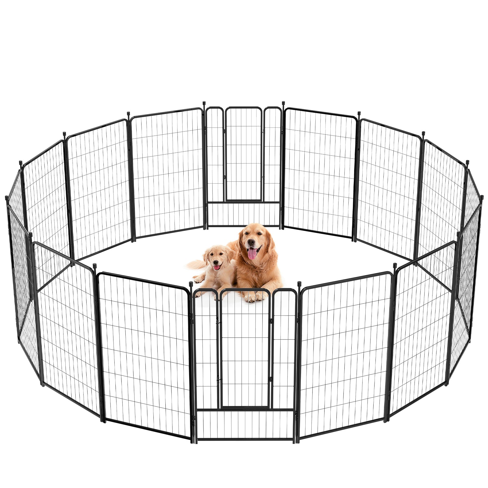 Mydeargo 45" Tall Metal Dog Pet Playpens for Outside Inside Exercise Run Relax, 16 Fence Panels