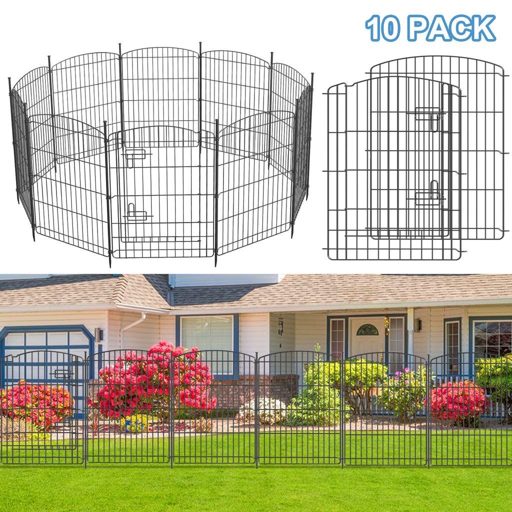 Mydeargo 25 Panels Metal Outdoor Decorative Garden Border Fence for Yard Lawn Patio, 30"(H) X 24"(L)