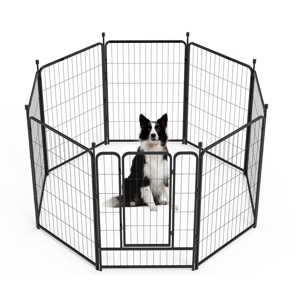 Mydeargo 40" Tall Metal Dog Pet Playpens for Outside Inside Exercise Run Relax, 8 Fence Panels