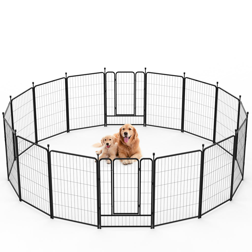 Mydeargo 40" Tall Metal Dog Pet Playpens for Outside Inside Exercise Run Relax, 16 Fence Panels
