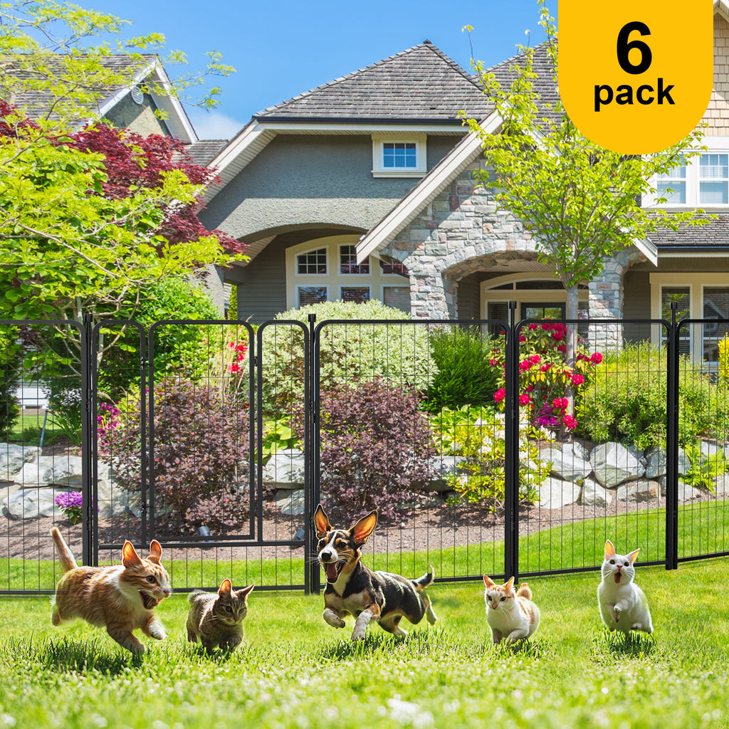 Mydeargo 40" Tall Metal Dog Pet Playpens for Outside Inside Exercise Run Relax, 6 Fence Panels