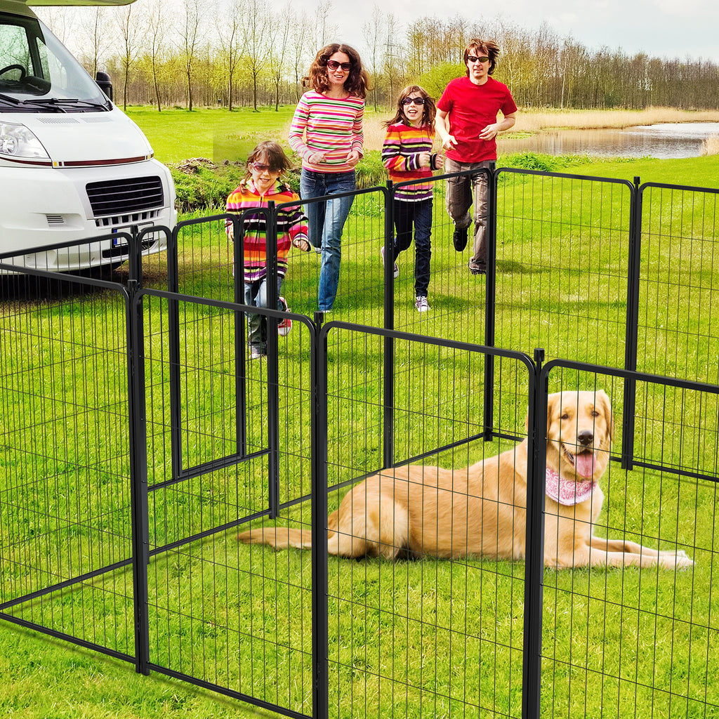 Mydeargo 45" Tall Metal Dog Pet Playpens for Outside Inside Exercise Run Relax, 16 Fence Panels