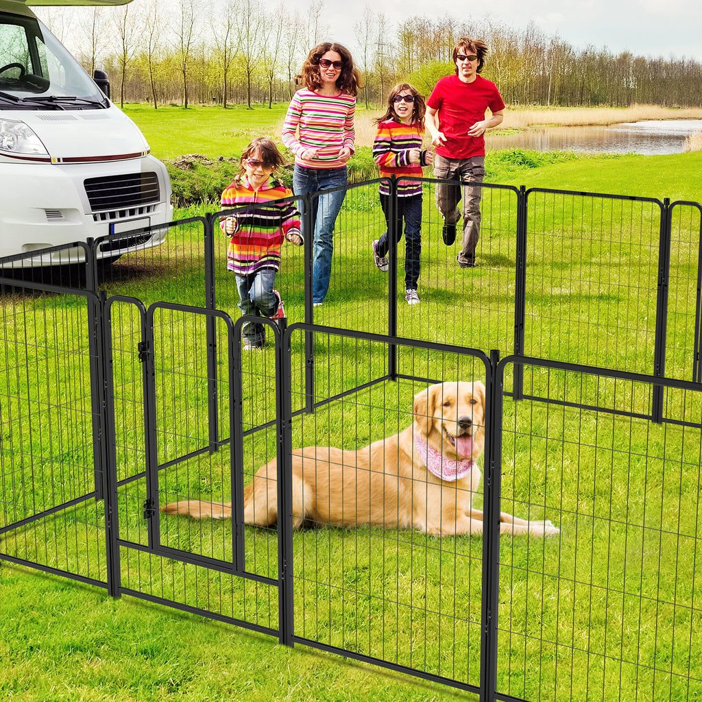 Mydeargo 40" Tall Metal Dog Pet Playpens for Outside Inside Exercise Run Relax, 16 Fence Panels