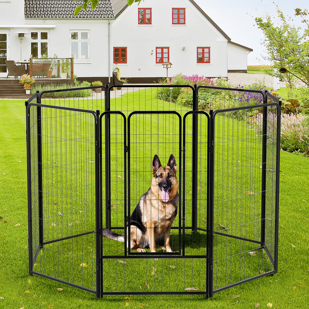 Mydeargo 45" Tall Metal Dog Pet Playpens for Outside Inside Exercise Run Relax, 8 Fence Panels