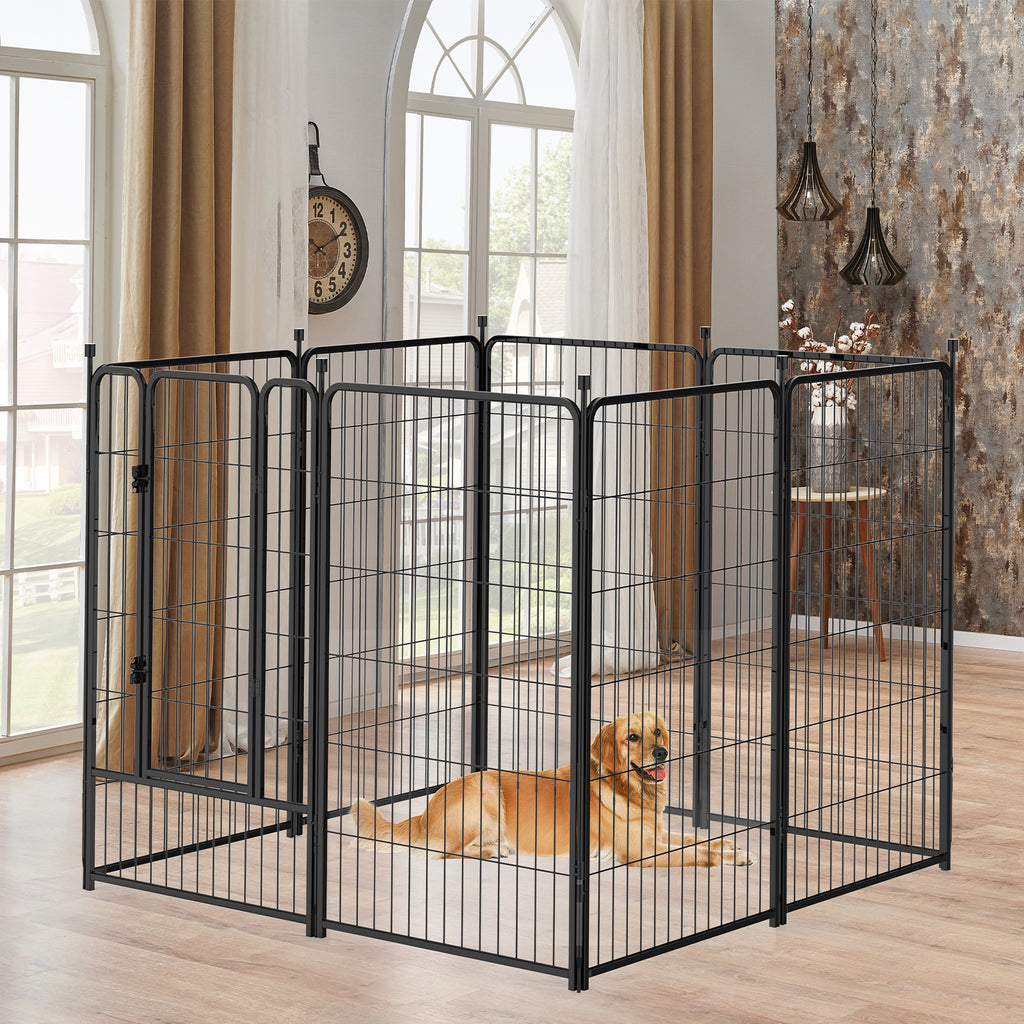 Mydeargo 45" Tall Metal Dog Pet Playpens for Outside Inside Exercise Run Relax, 8 Fence Panels