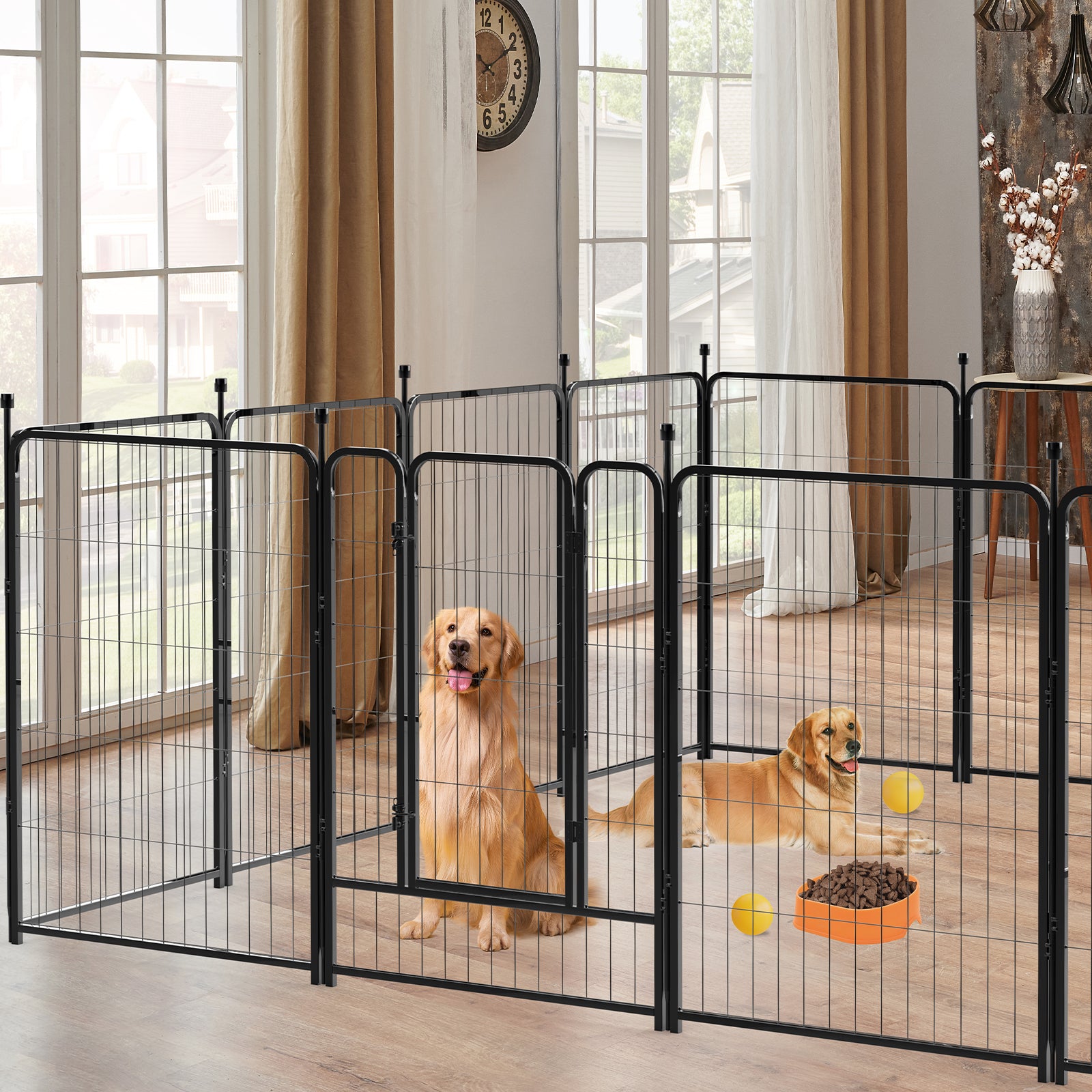 Mydeargo 40" Tall Metal Dog Pet Playpens for Outside Inside Exercise Run Relax, 16 Fence Panels