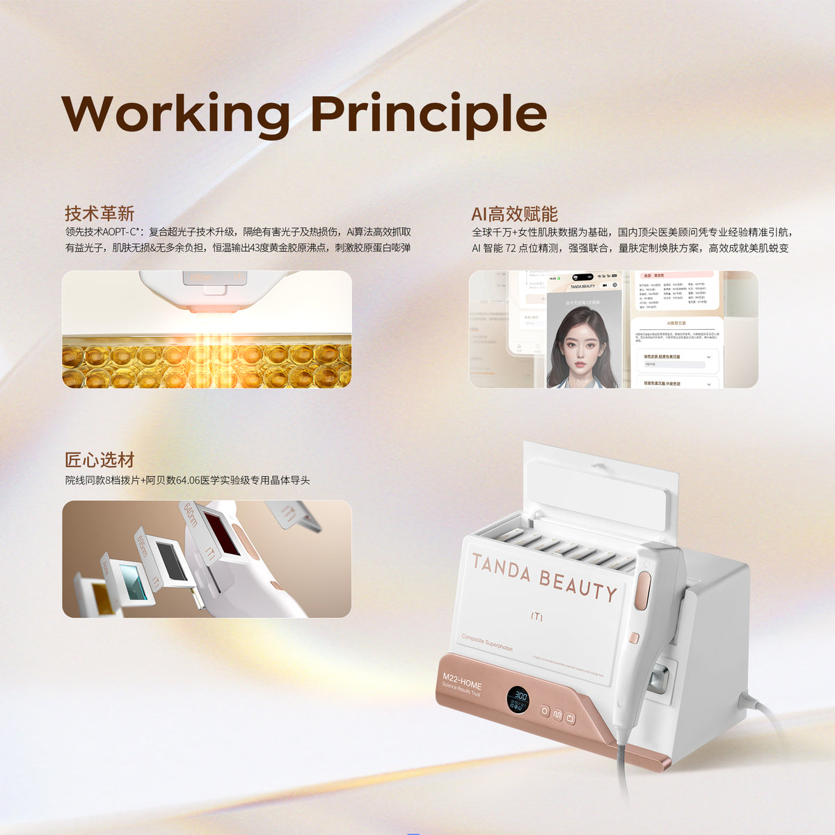 MYDEARGO Portable Facial Light Tool Device with Compound LED Light Technology for Home Daily Skin Care