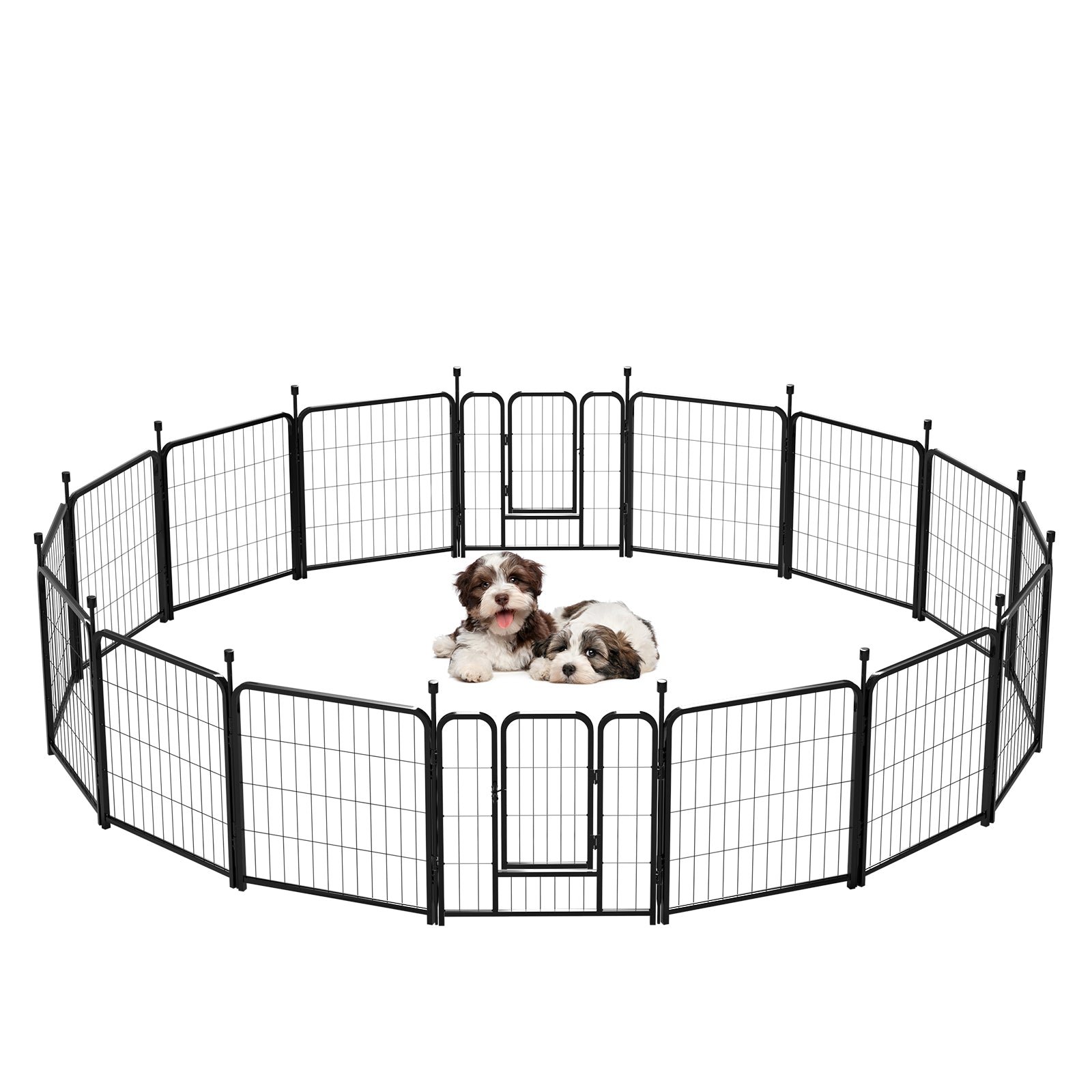 Mydeargo 24" Tall Metal Dog Pet Playpens for Outside Inside Exercise Run Relax, 16 Fence Panels