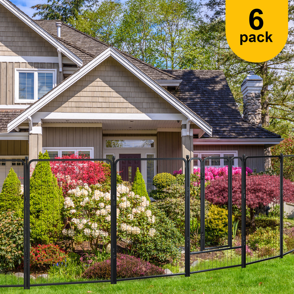 Mydeargo 40" Tall Metal Dog Pet Playpens for Outside Inside Exercise Run Relax, 6 Fence Panels