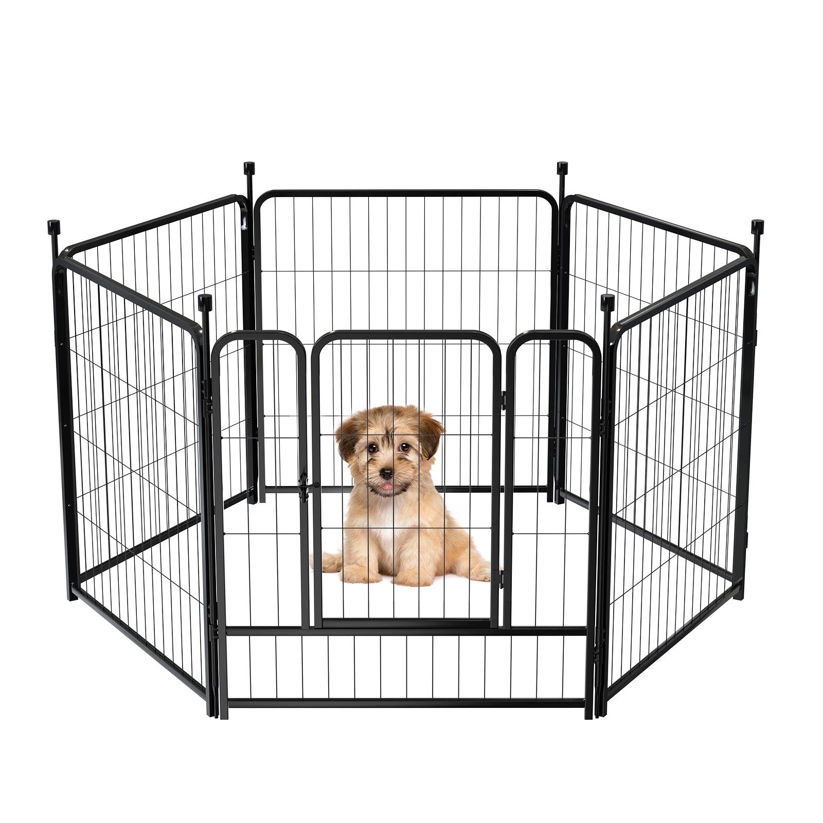Mydeargo 32" Tall Metal Dog Pet Playpens for Outside Inside Exercise Run Relax, 6 Fence Panels