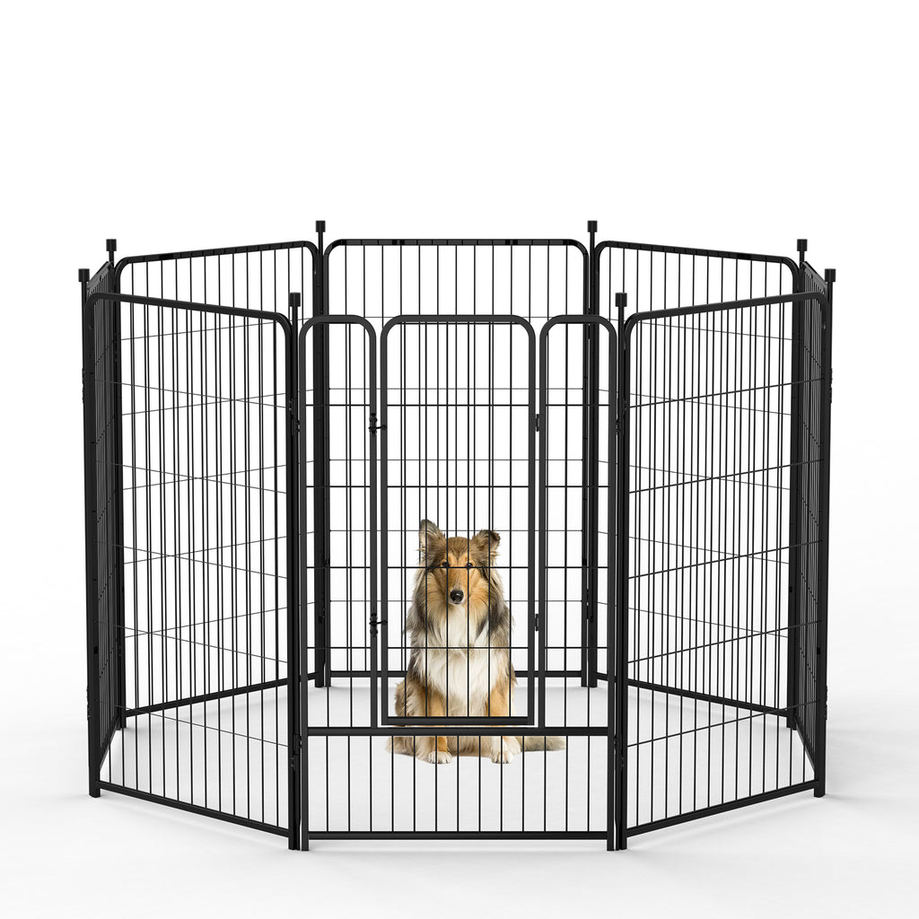 Mydeargo 45" Tall Metal Dog Pet Playpens for Outside Inside Exercise Run Relax, 8 Fence Panels