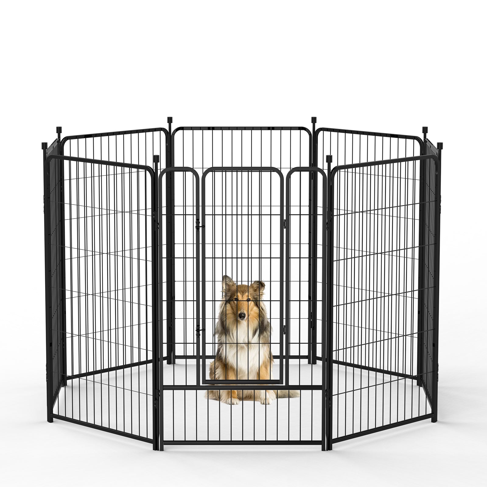 Mydeargo 45" Tall Metal Dog Pet Playpens for Outside Inside Exercise Run Relax, 8 Fence Panels