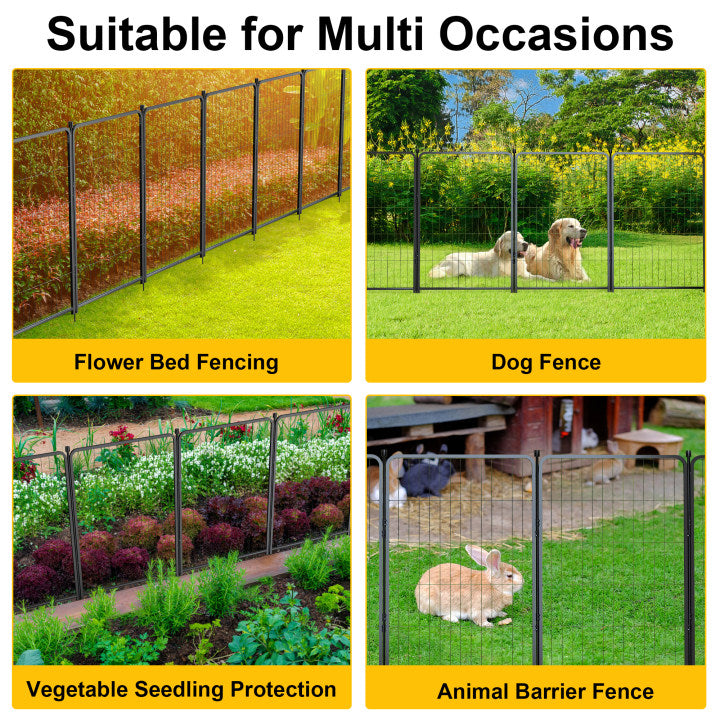 Mydeargo 40" Tall Metal Dog Pet Playpens for Outside Inside Exercise Run Relax, 6 Fence Panels
